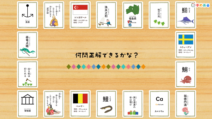 学習アプリ かるたあそび ことわざ 百人一首 地図記号 世界国旗 魚偏漢字 四字熟語など アプリ ゆめある